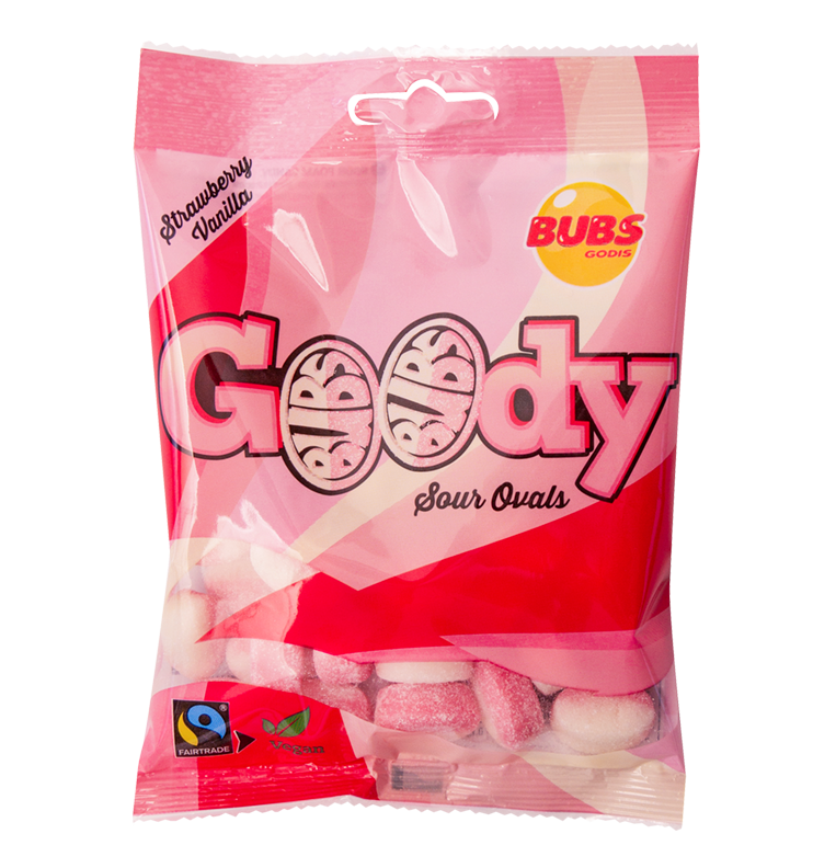 BUBS CANDY Goody Sour Ovals - Strawberry Vanilla