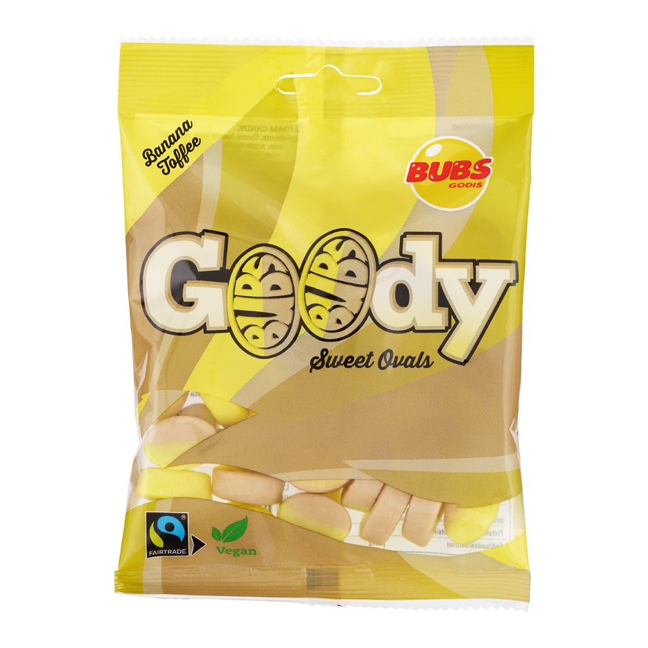 BUBS CANDY Goody Sweet Ovals - Banana Toffee